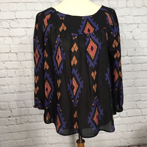 LUCKY BRAND PEASANT BLOUSE - Picture 1 of 6